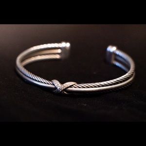 David Yurman diamond X crossover bracelet